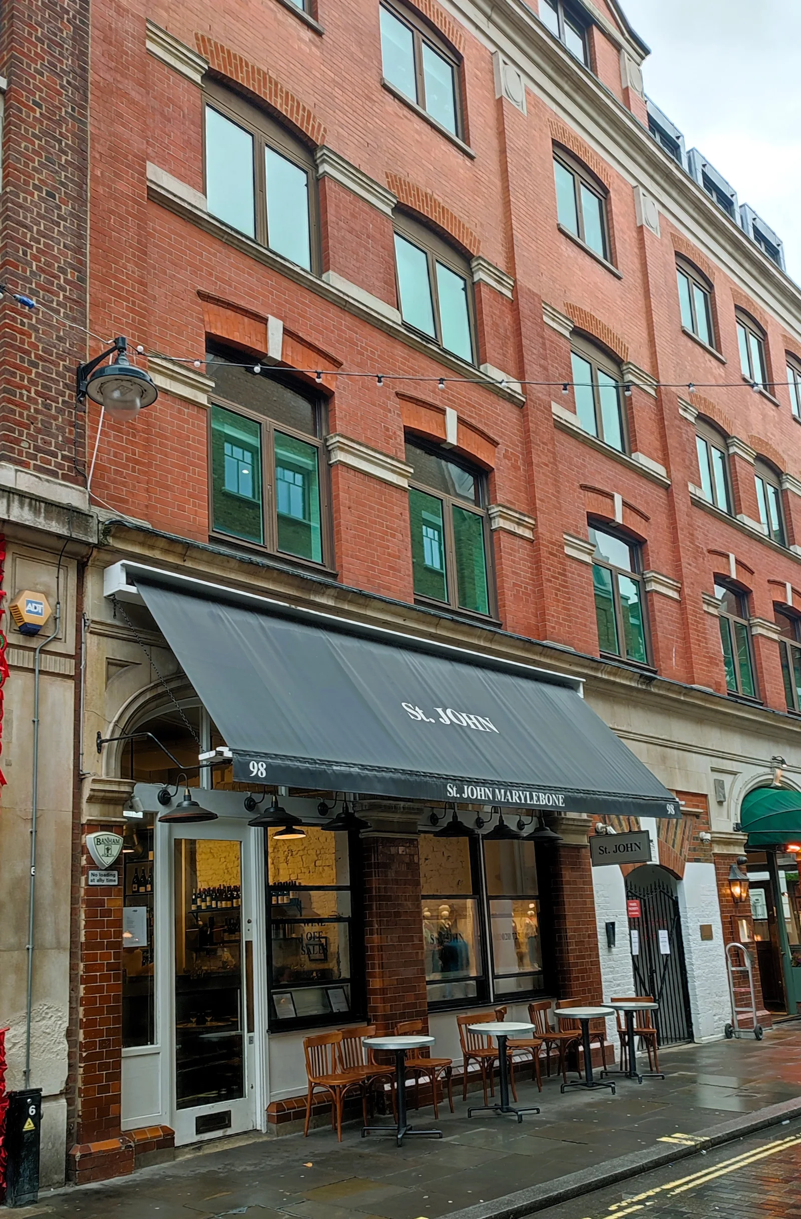 Exterior of St. JOHN Marylebone at 98 Marylebone Lane, London
